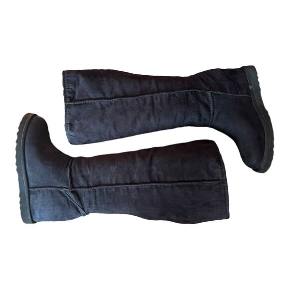 Madden Girl Swishin hidden wedge Black boots full back exposed zipper size 6.5 - Picture 3 of 16